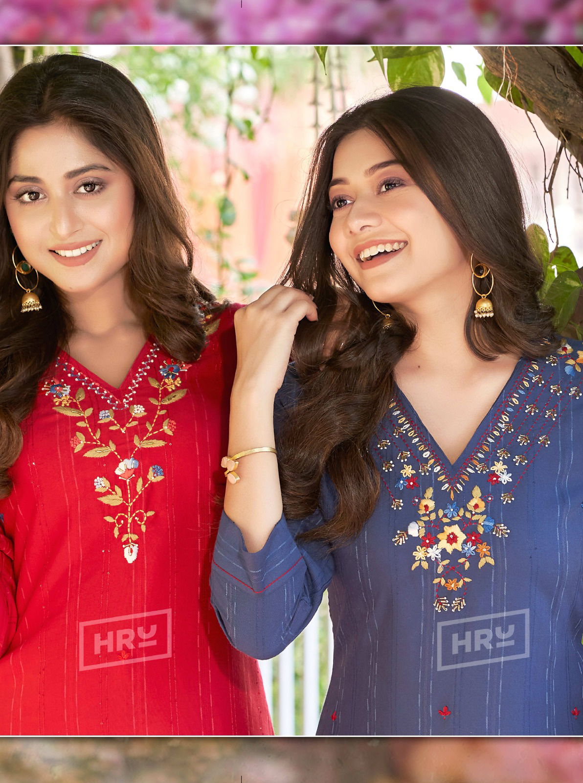 Hema Vol 3 By Hru Straight Cut Viscose Embroidery Kurtis Wholesale Shop In Surat